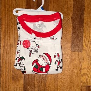 Carter's Santa and Candy Cane Pajama Set - Red and White Adults Unisex